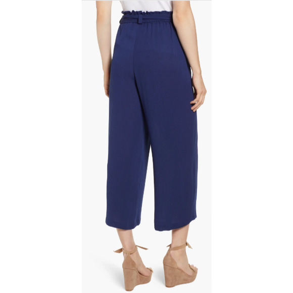 DR2 Wide Leg Navy Blue Ankle Pants Small 4-8 - Picture 2 of 5